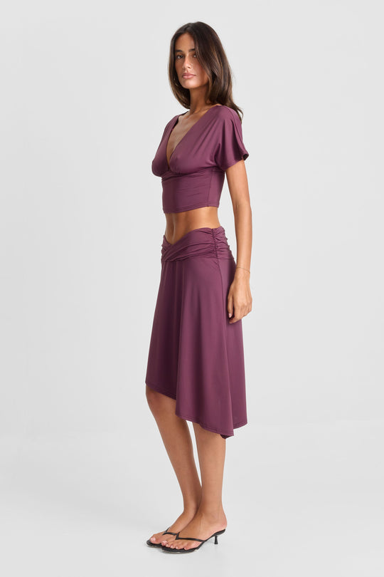 Winnie Midi Skirt Wine