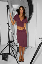Winnie Midi Skirt Wine