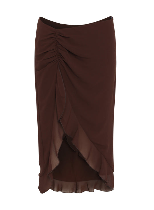 Serene Midi Skirt Brown