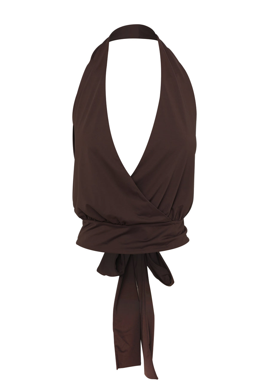 Luna Top Brown