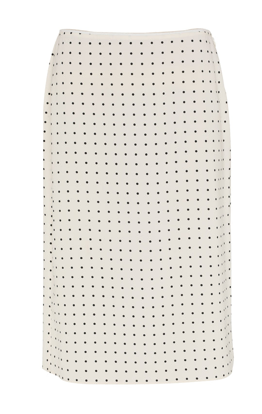 Lottie Midi Skirt White Polkadot