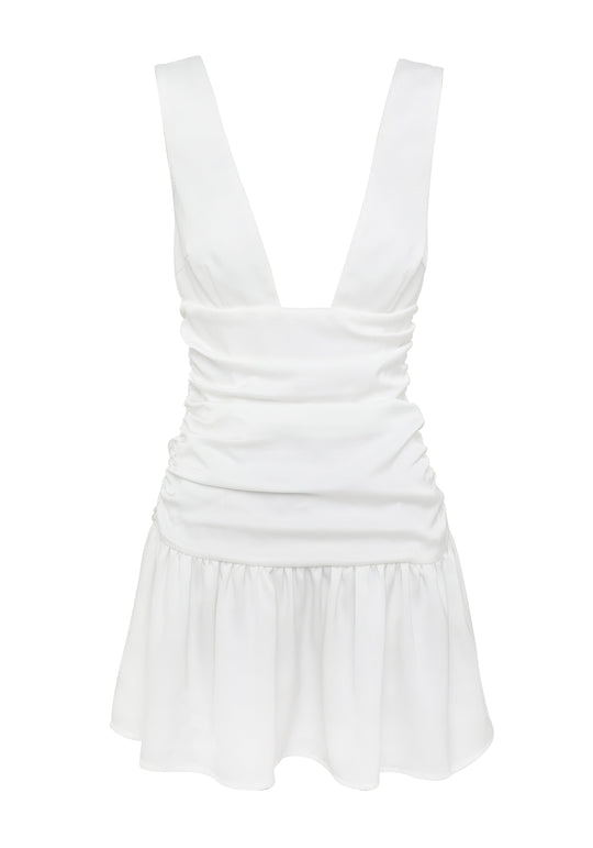 Flora Mini Dress White