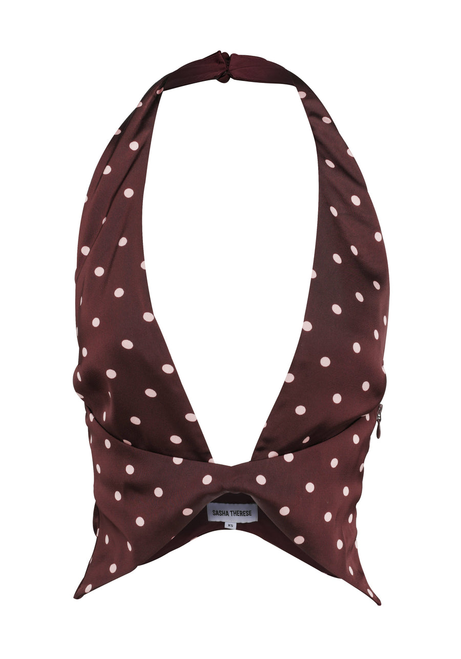 Cici Top Pink Polkadot