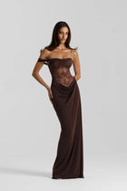 APYA Lace Off-Shoulder Maxi Dress
