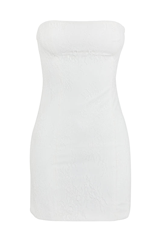Fleur Mini Dress White