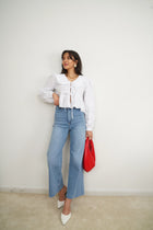 PETAL Lace Collar Cardigan Top