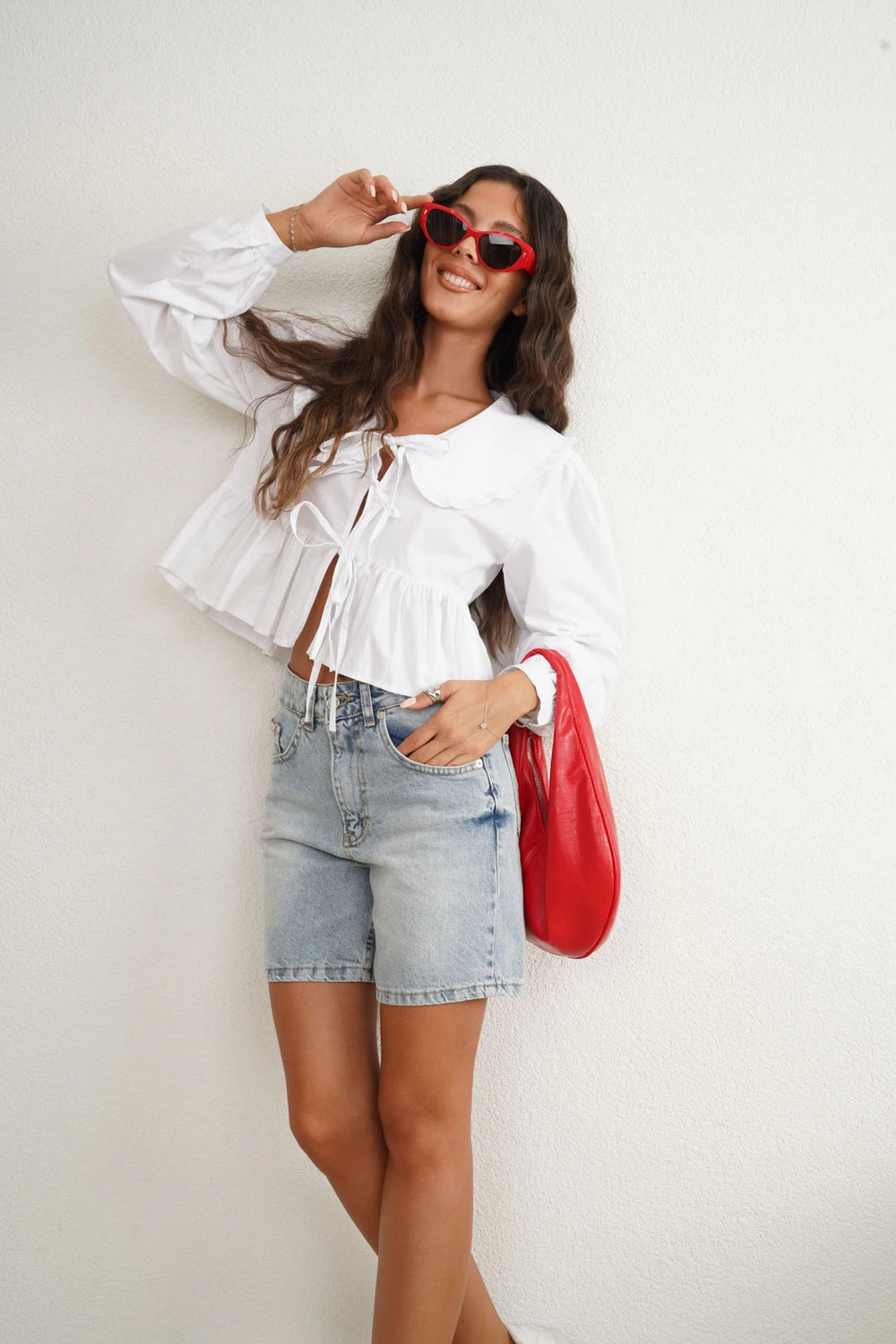 PETAL Lace Collar Cardigan Top