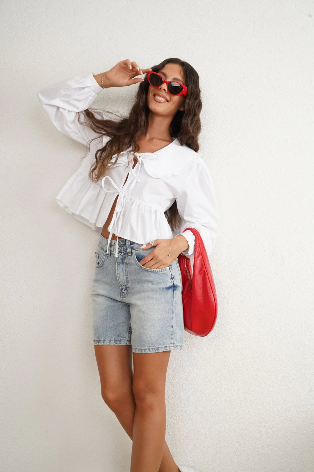 PETAL Lace Collar Cardigan Top