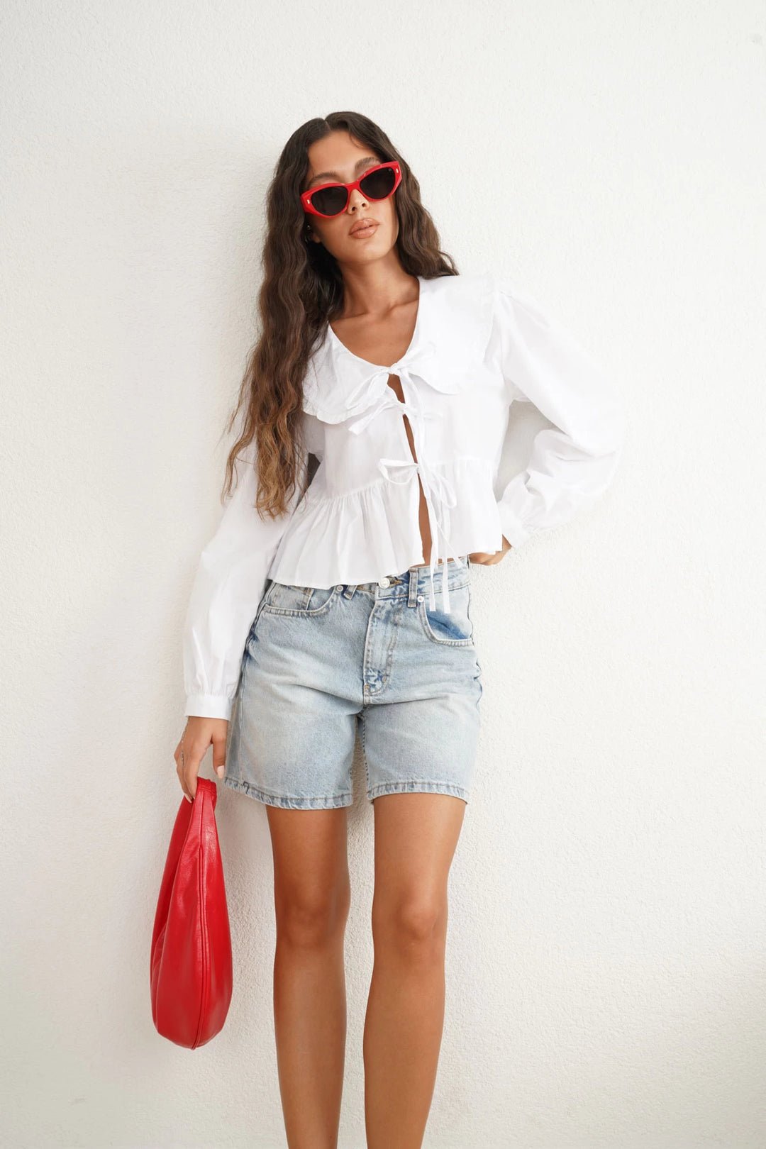 PETAL Lace Collar Cardigan Top