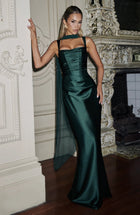AVNA Lace Halter Maxi Dress
