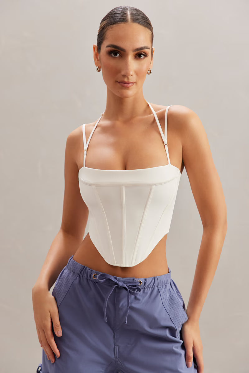 AOGA Lace Backless Top