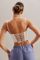 AOGA Lace Backless Top