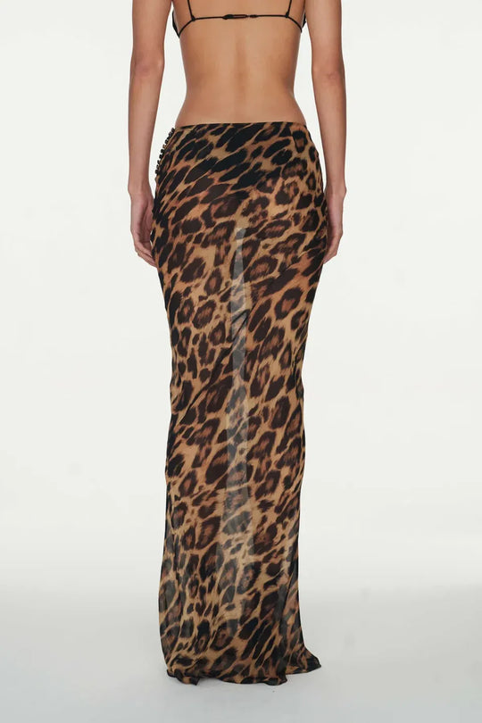 ALIA Leopard Skirt