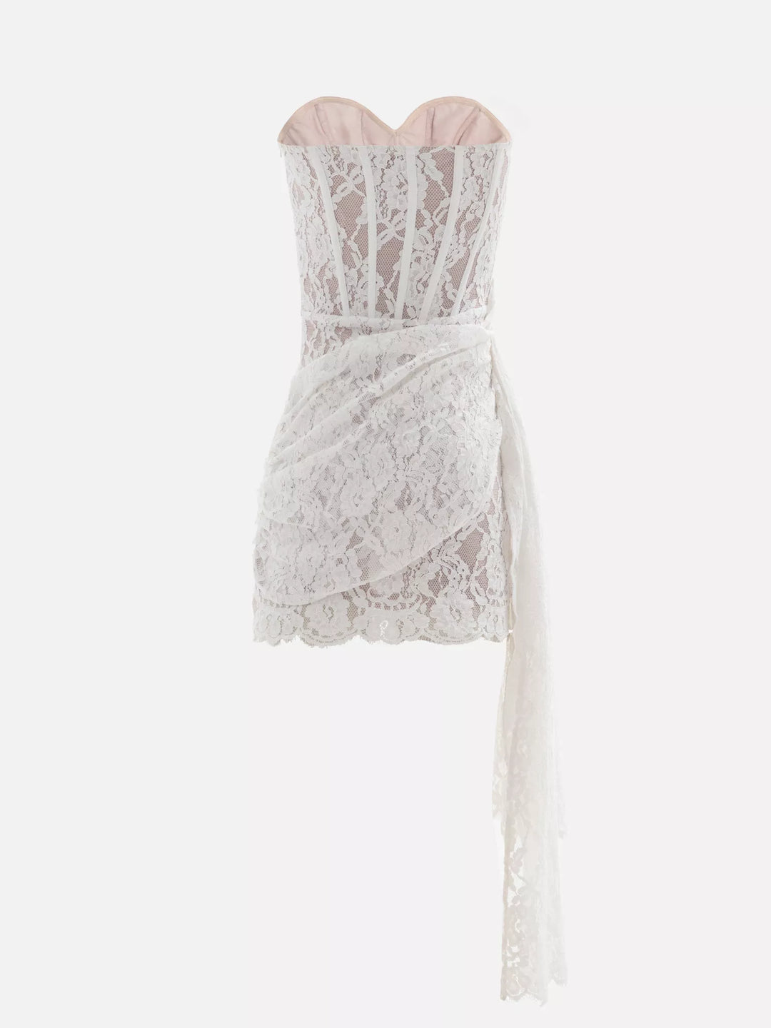 AMMA Lace Strapless Mini Dress