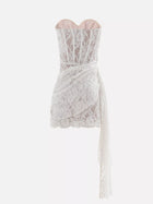 AMMA Lace Strapless Mini Dress