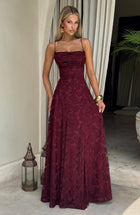 ARWA Lace Off-Shoulder Maxi Dress
