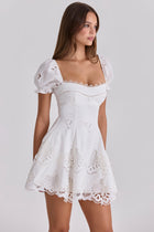 AVKA Lace Pleated Mini Dress
