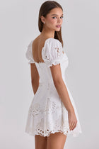 AVKA Lace Pleated Mini Dress