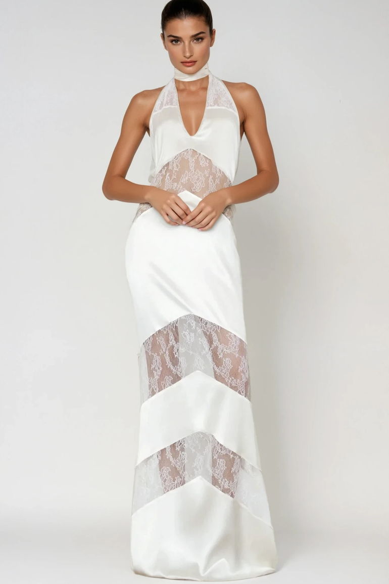 AMKA Lace Halter Dress