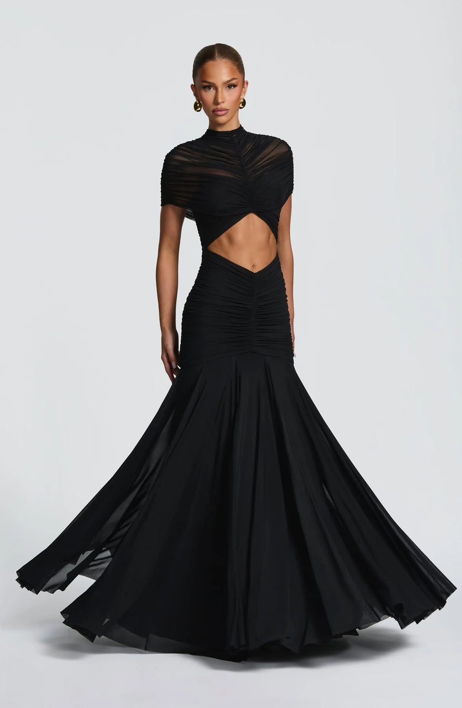 AROA Ruched Maxi Dress