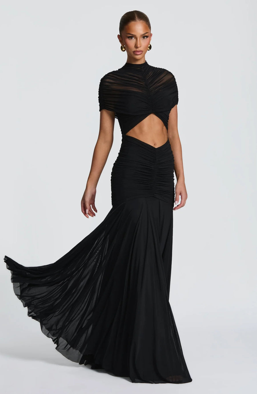 AROA Ruched Maxi Dress