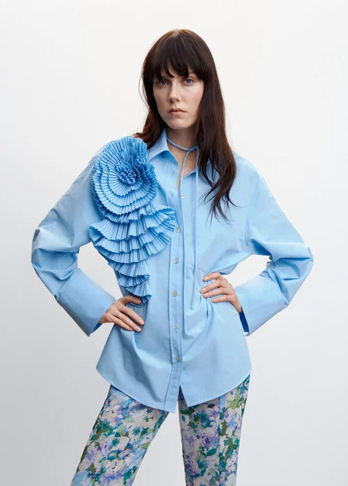 BLOOM Pleated Floral Blouse