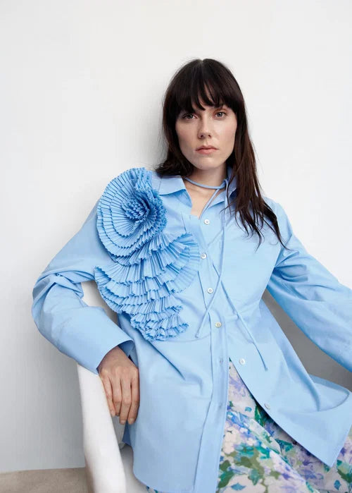 BLOOM Pleated Floral Blouse