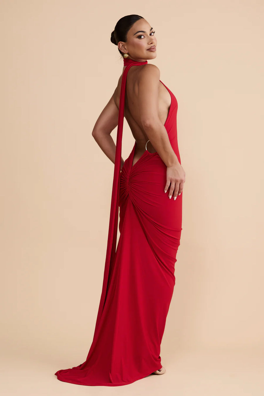 AOSA Backless Maxi Dress