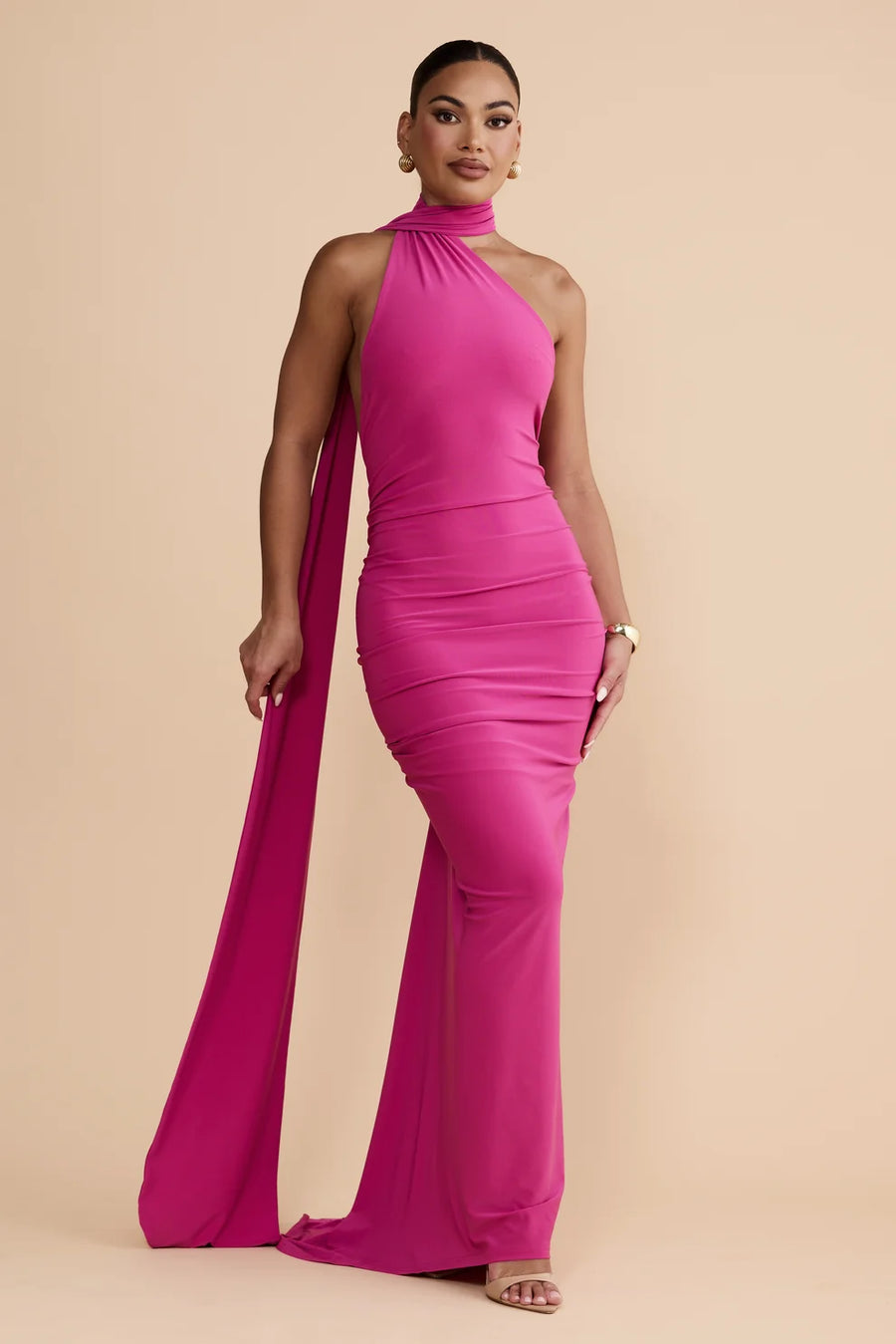 AOSA Backless Maxi Dress
