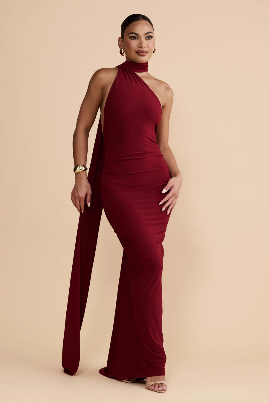 AOSA Backless Maxi Dress