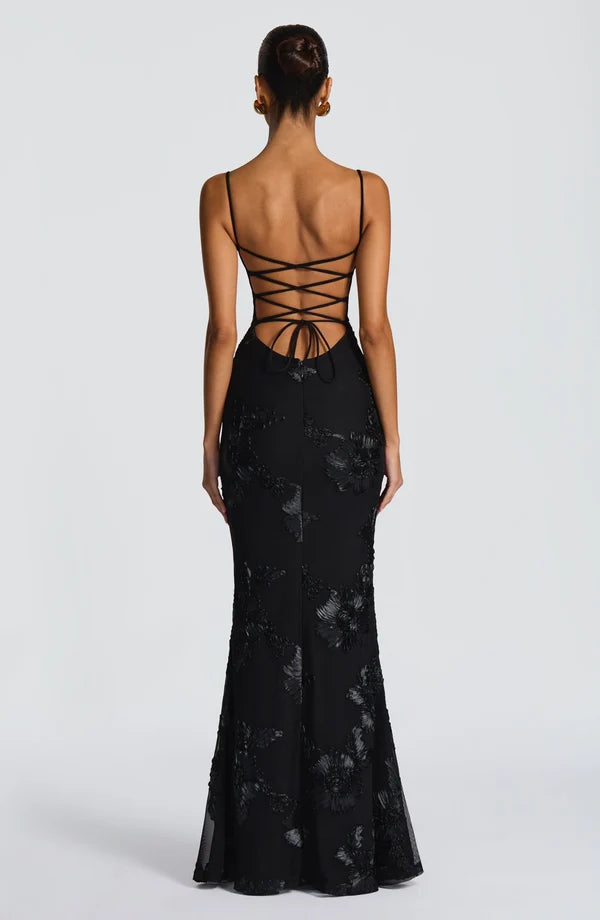 ASWA Off-Shoulder Maxi Dress