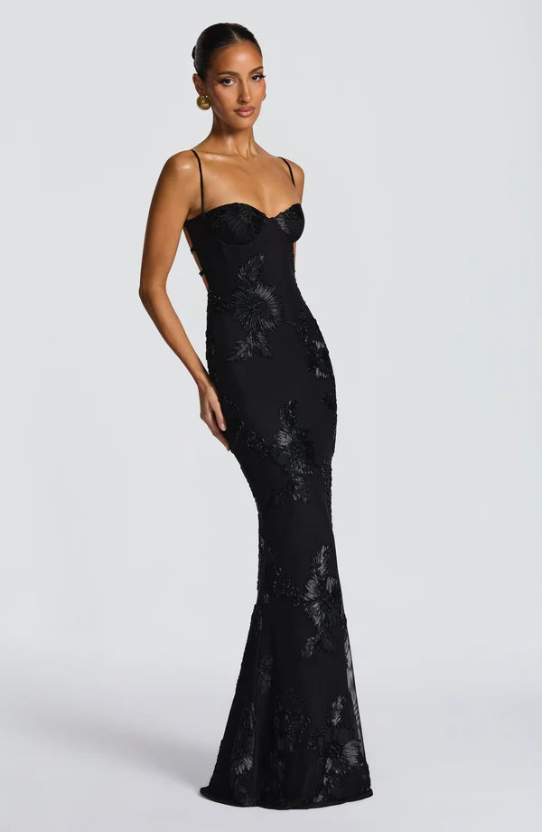 ASWA Off-Shoulder Maxi Dress