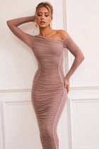 ZARA Mesh Ruched Midi