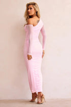 ZARA Mesh Ruched Midi