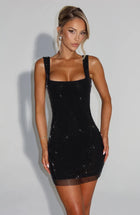 ARSA Sequin Backless Mini Dress