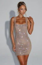 ARSA Sequin Backless Mini Dress