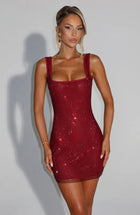 ARSA Sequin Backless Mini Dress