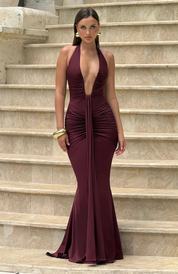 AUUA Halter Maxi Dress