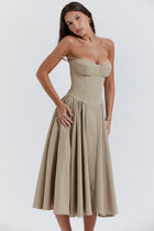 AOEA Backless Midi Dress