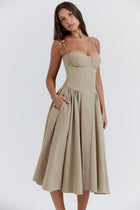 AOEA Backless Midi Dress