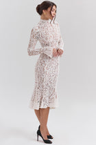 AUMA Lace Bodycon Midi Dress