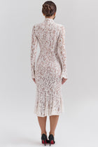 AUMA Lace Bodycon Midi Dress