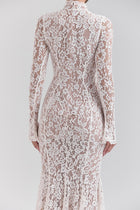 AUMA Lace Bodycon Midi Dress