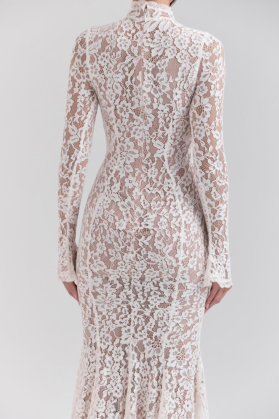 AUMA Lace Bodycon Midi Dress