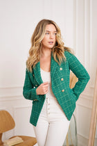 REINA Houndstooth Blazer Coat
