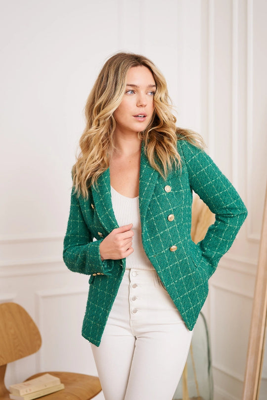 REINA Houndstooth Blazer Coat