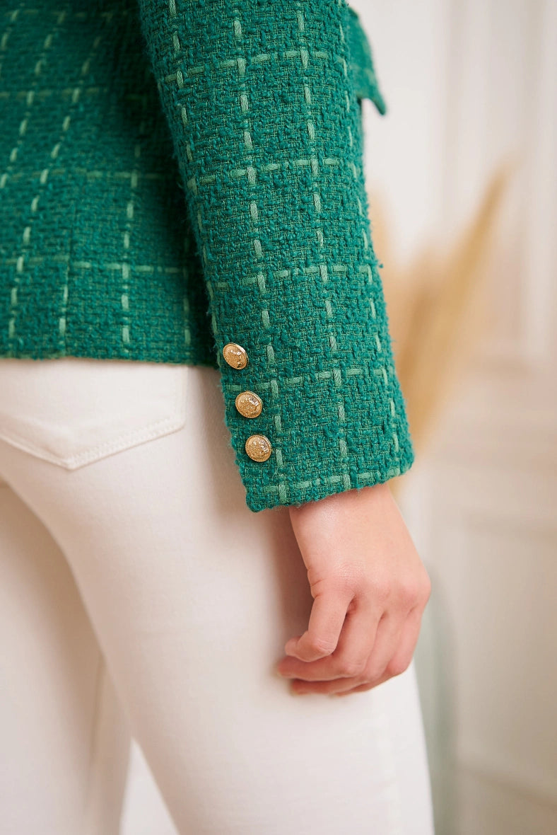 REINA Houndstooth Blazer Coat